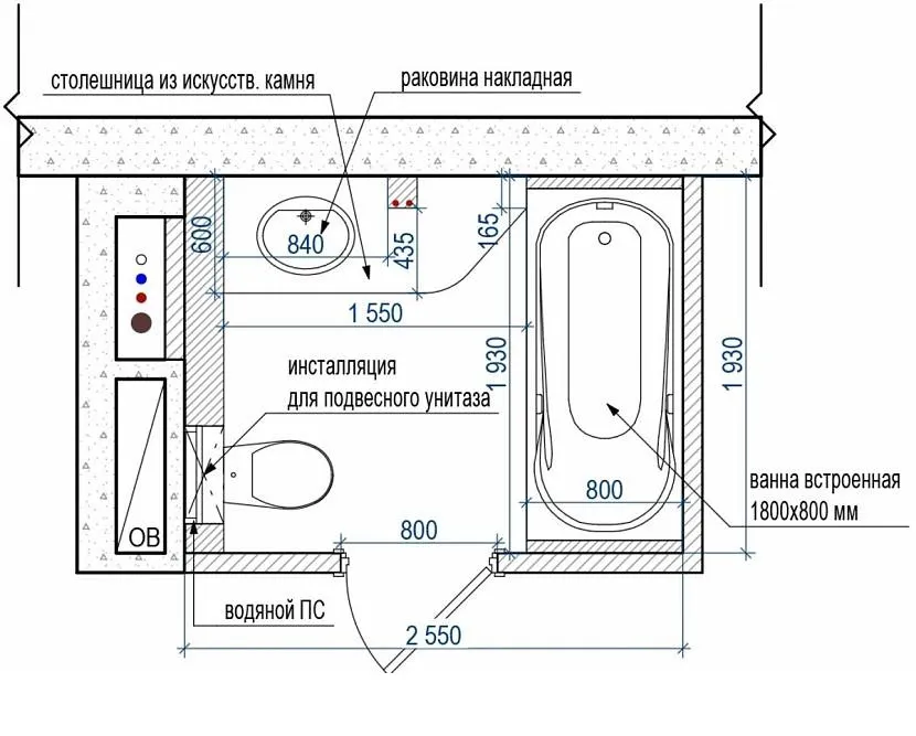Грамотная планировка ванной комнаты совмещенной с туалетом в частном доме: особенности, правила и идеи