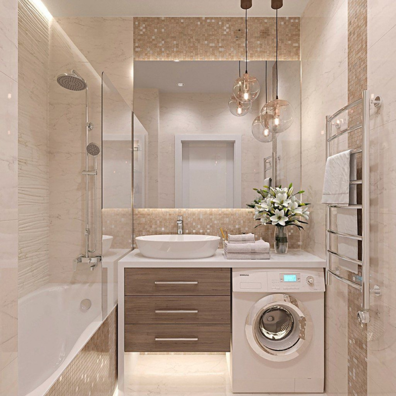 Варианты планировки ванной комнаты, площадью 3 кв м Проекты расположения мебели и особенности дизайна интерьера