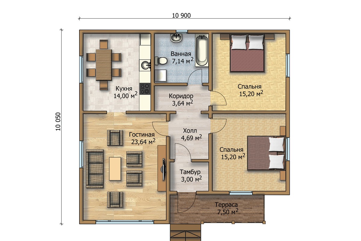 План одноэтажного дома: примеры функциональных планировок