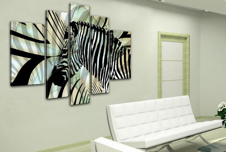 Рисунок зебра в интерьере - 80 фото