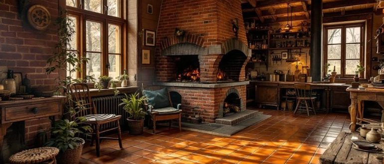 Отопление дачи печью или камином: что выбрать