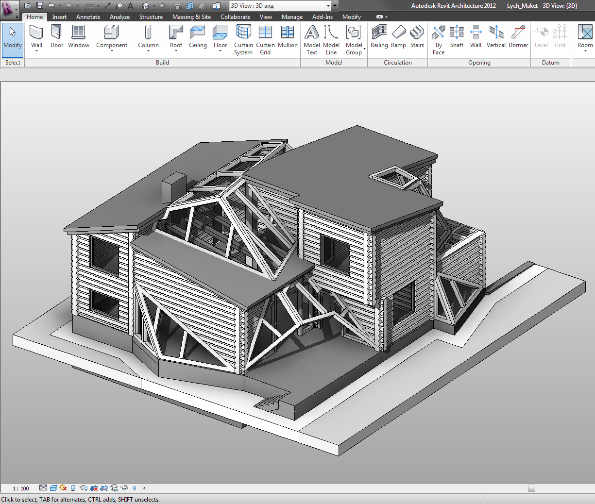 Revit 3d модель плоттер