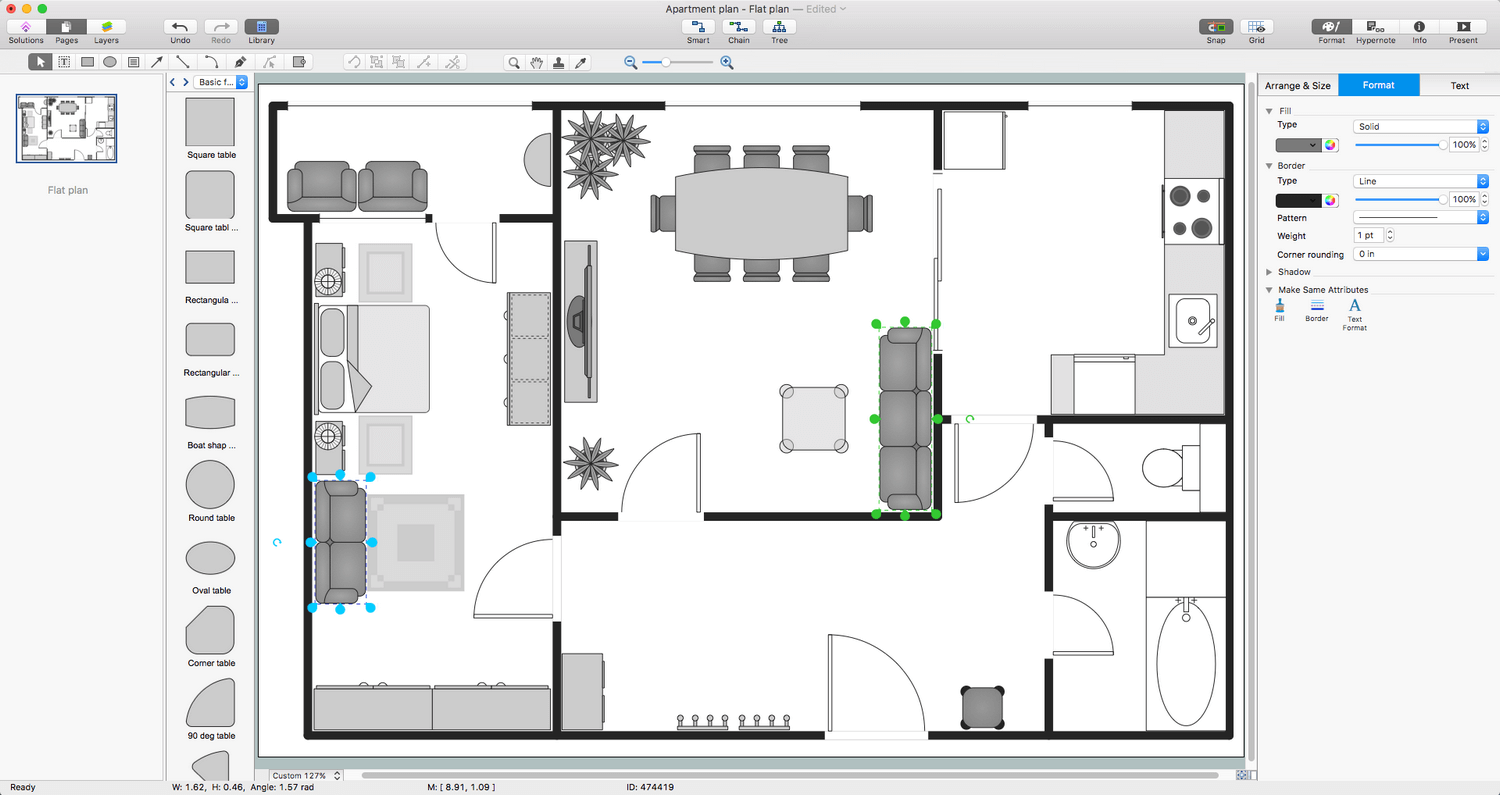 План помещения в Visio