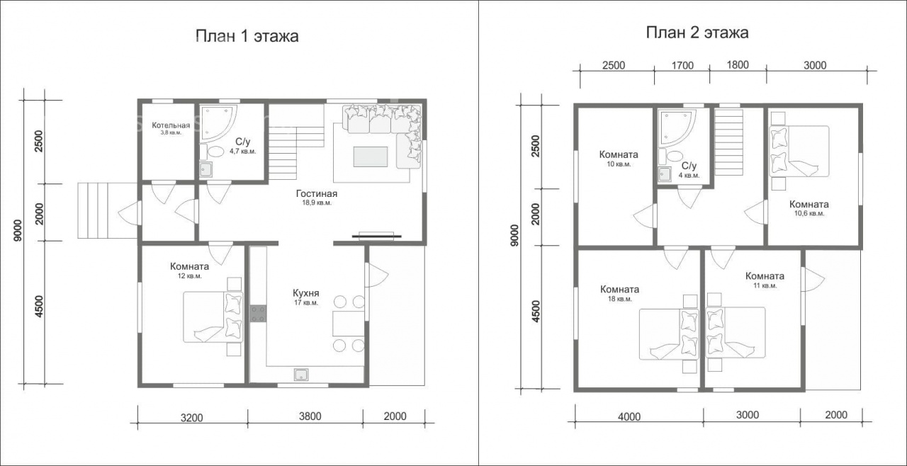 Дома 9 на 13: проекты одноэтажных и двухэтажных домов размером 9х13, планировка каркасных и других домов