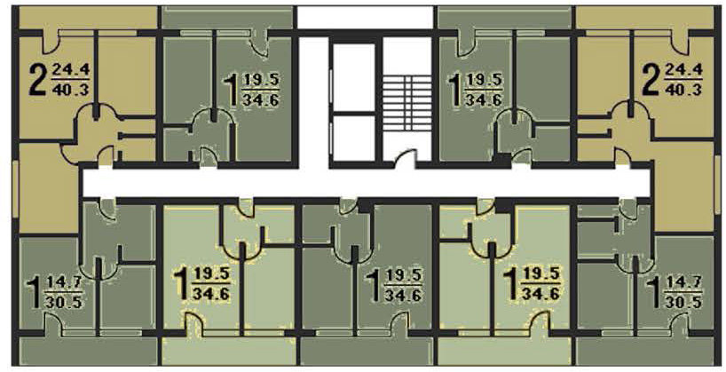 Тип 11 no 28. 2-68 Планировка. II-68-01 (модификация II-68-01/16ю-2/78). Дом II-68-01 планировка.