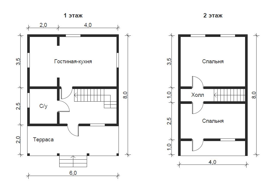Свежие идеи планировки дома размера 6х9 м