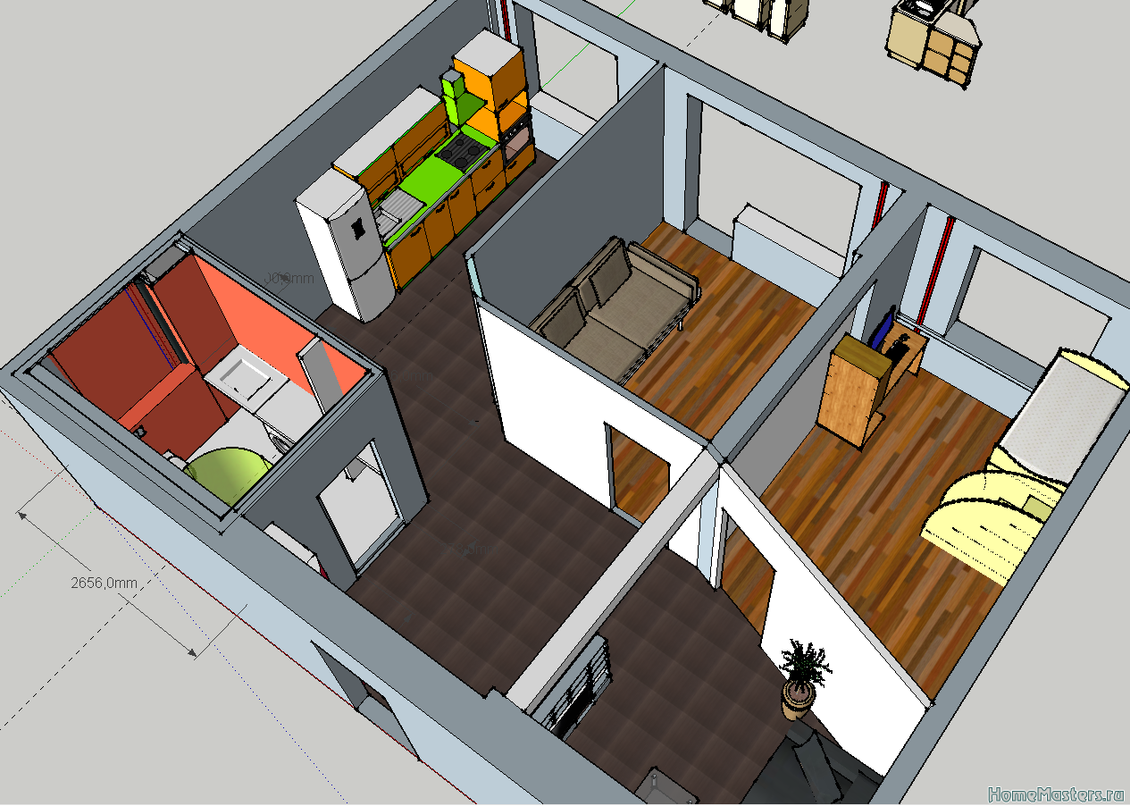 Sketchup план дома